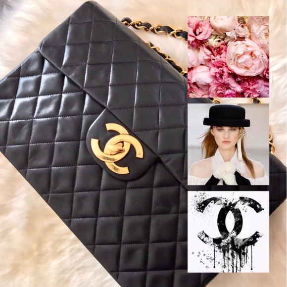 CHANEL Handbags - CHANEL Maxi XL Black Lambskin Single Flap 2.55 Bag